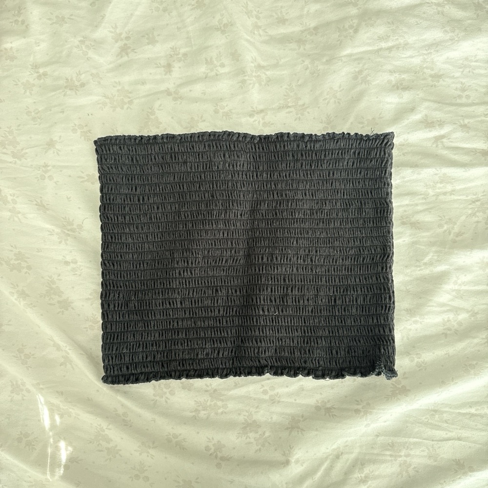 Hollister Charcoal Smocked Tube Top